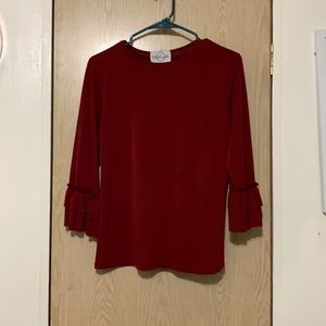 KLASSY GIRL Burgundy Layering Top